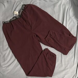 Calvin Klein Maroon Relaxed Pants